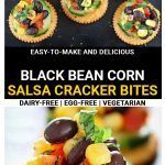 Black bean corn salsa cracker bites pinterest pin