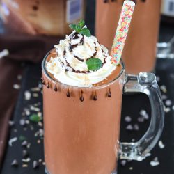 Dark Chocolate Coconut Cooler top view - Ruchiskitchen