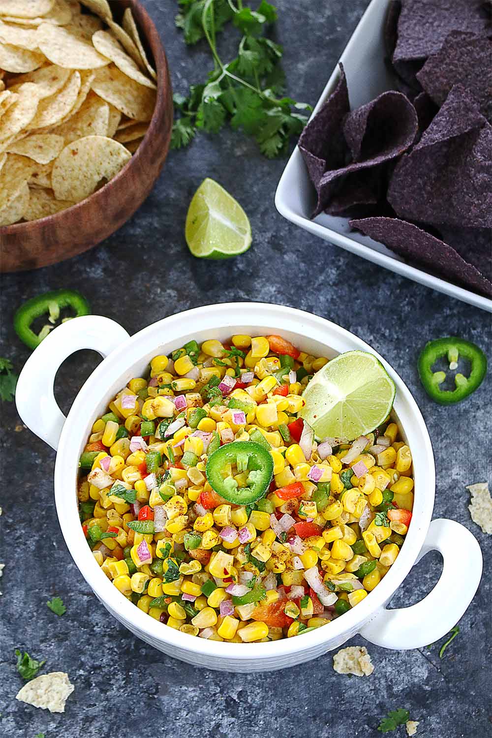 Vegan farm fresh salsa in a bowl