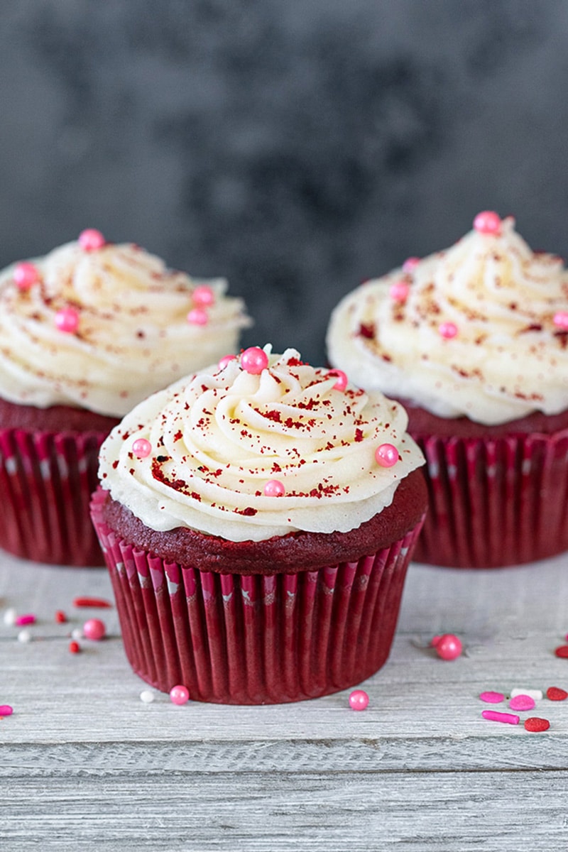 Delightful and elegant eggless cupcakes dresses with cream cheese frosting