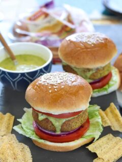 Green Vegetable Burger - Ruchiskitchen.com