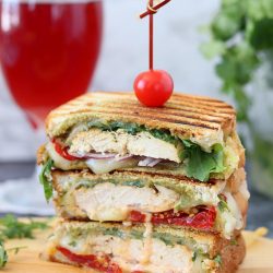 Grilled Chicken Pesto Panini- Ruchiskitchen