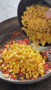 Add corn to the pan