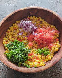 Assemble corn chaat