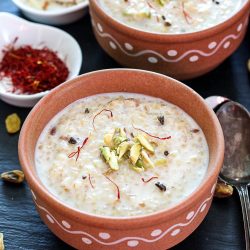 Cracked Wheat Porridge garnished with nuts - Meetha Daliya - Ruchiskitchen