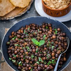 Sukha Kala Chana Masala Ashtami Prasad Recipe