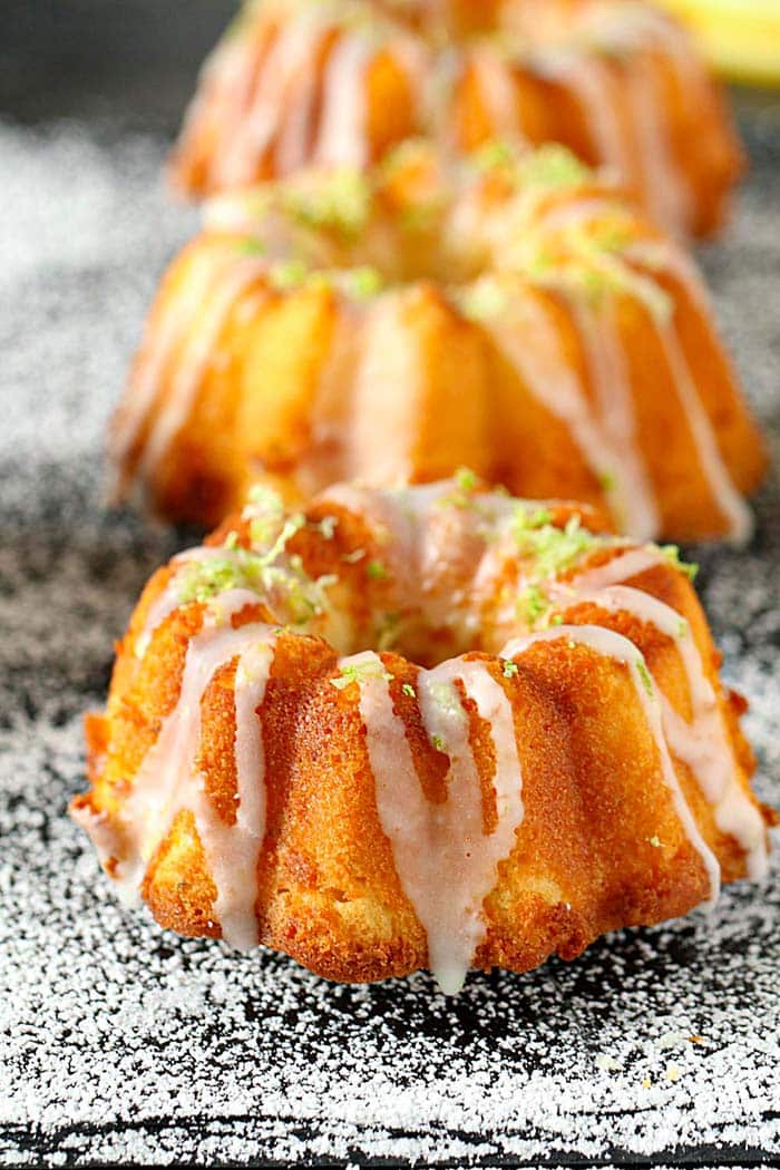Cake drizzled with glaze