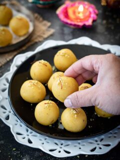 Enjoy Moong dal Ladoo