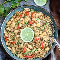 Instant Pot Coconut Quinoa And White Bean Salad - Ruchiskitchen