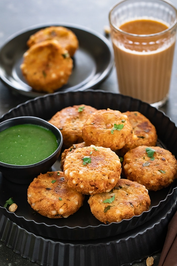 Serve Sabudana Vada with chutney