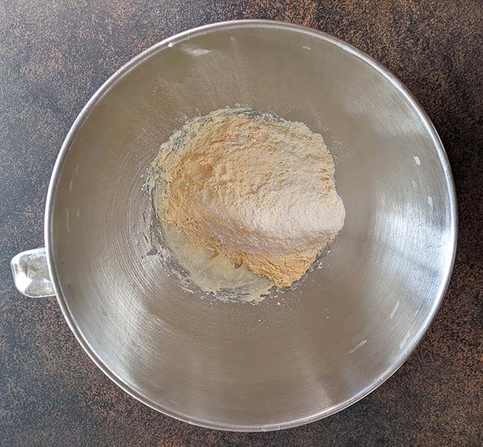 Add dry ingredients to wet ingredients