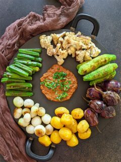Tawa sabzis on a griddle