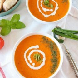 Roasted Tomato Basil Soup - Ruchiskitchen