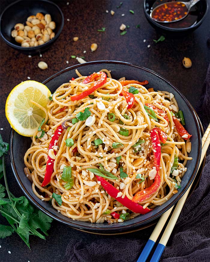 Vegan Spicy Peanut Noodles
